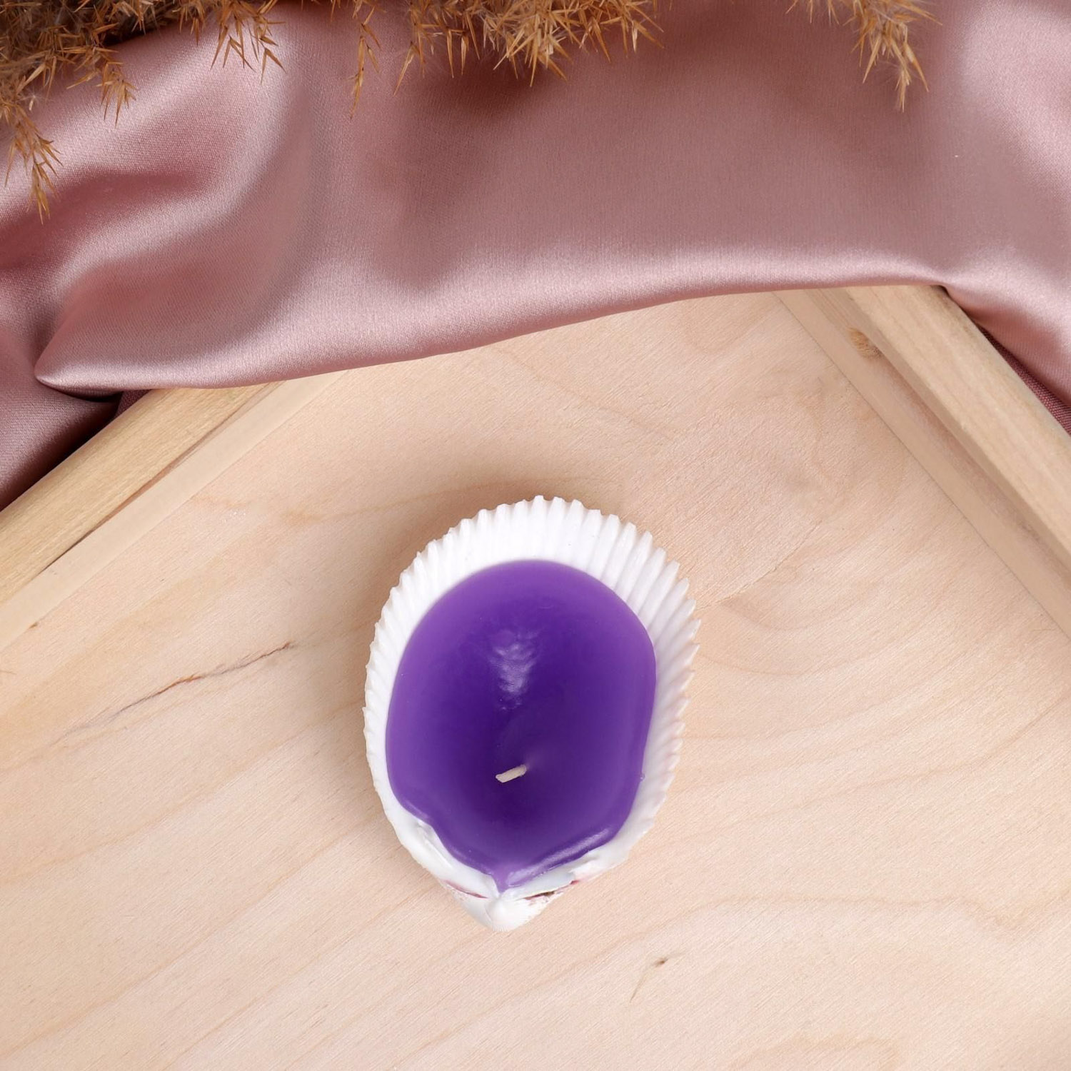 Свеча-ракушка "Time to dream",фиолетовая, 9 х 6 х 2,5 см  6581972