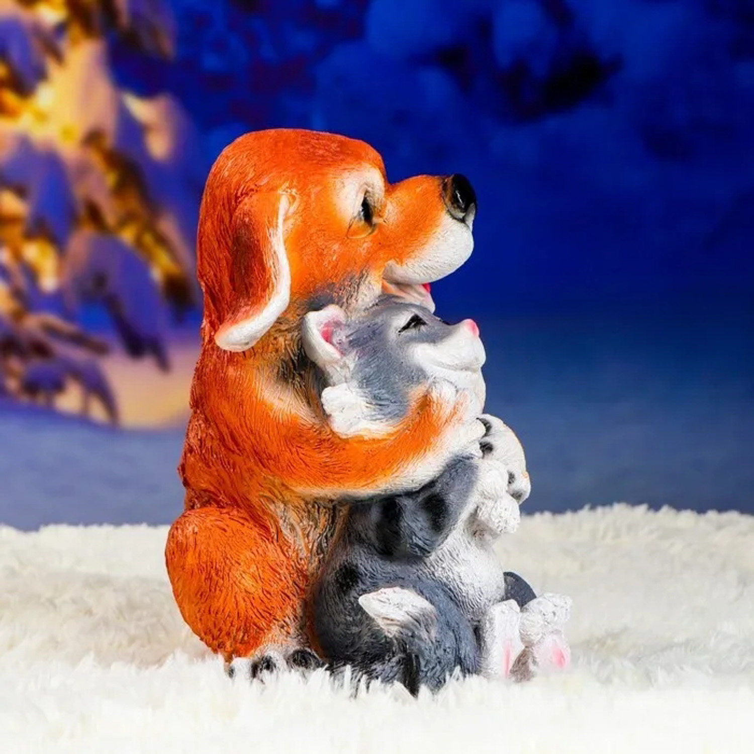 Садовая фигура "Щенок с котёнком" сидящий   1318423