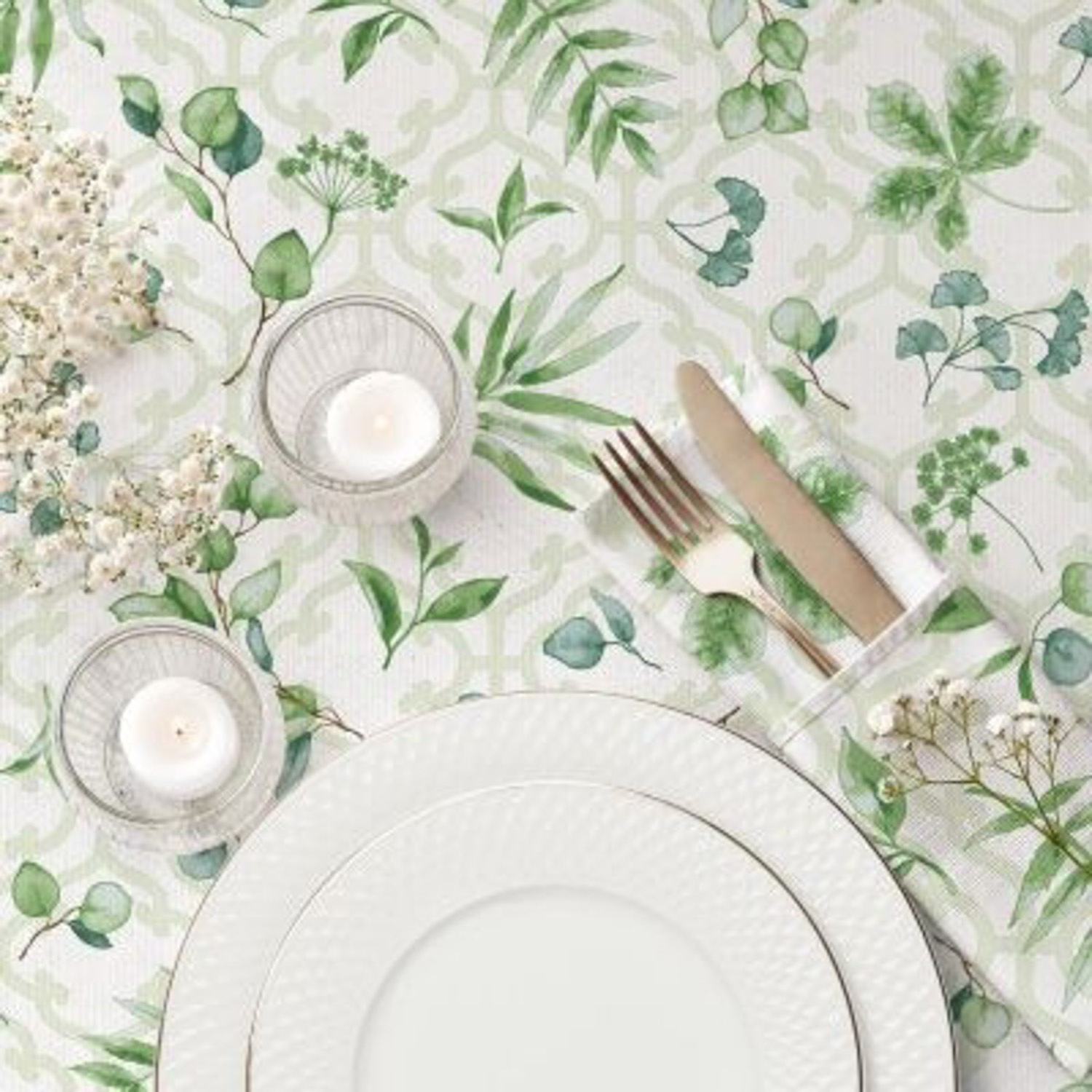 Скатерть хлопок 144*144см Дендра 8964/1 Самойловский текстиль *1