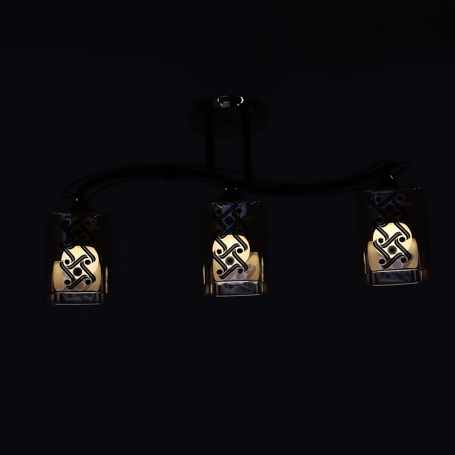 Люстра Verner Lighting A3944/3, 40 Вт, Е27, 3 лампы, черный/золото