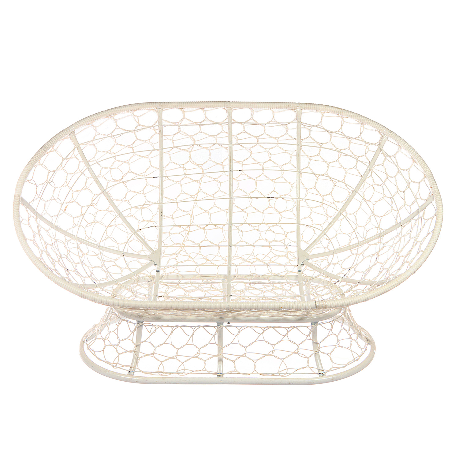 Диван садовый "Мамасан" цвет белый, подушка микс, 75*164*104 см, до 180 кг  М-групп *1