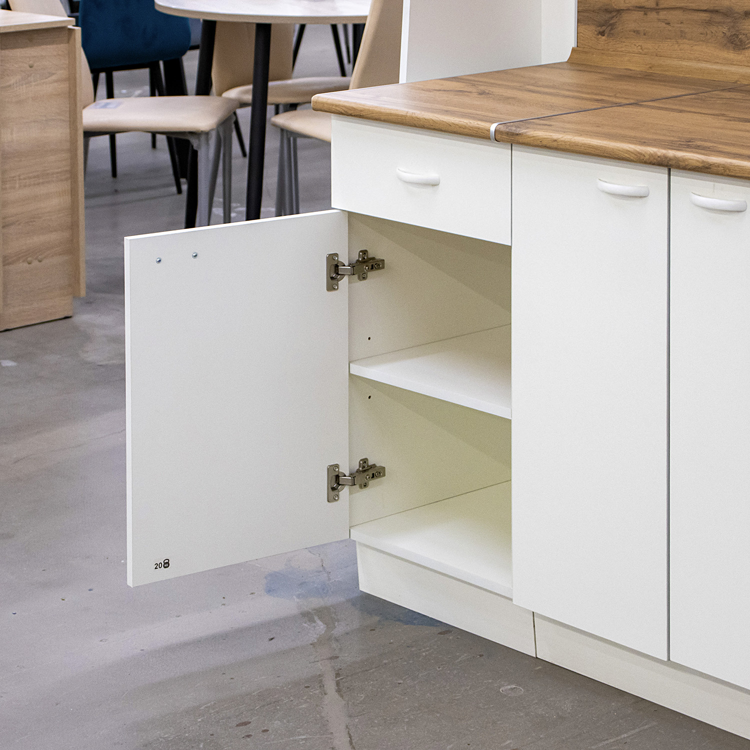 Шкаф напольный 400х850х480 мм BROZEX-WOOD Liberty, с ящиком, белый