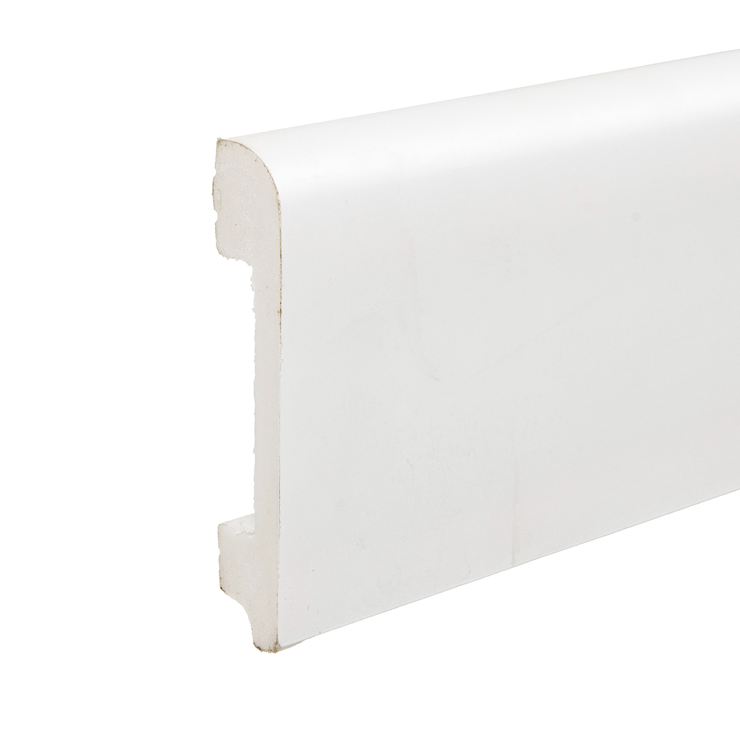 Плинтус напольный 2 м Солид 1 UHD 05, 80 мм, белый