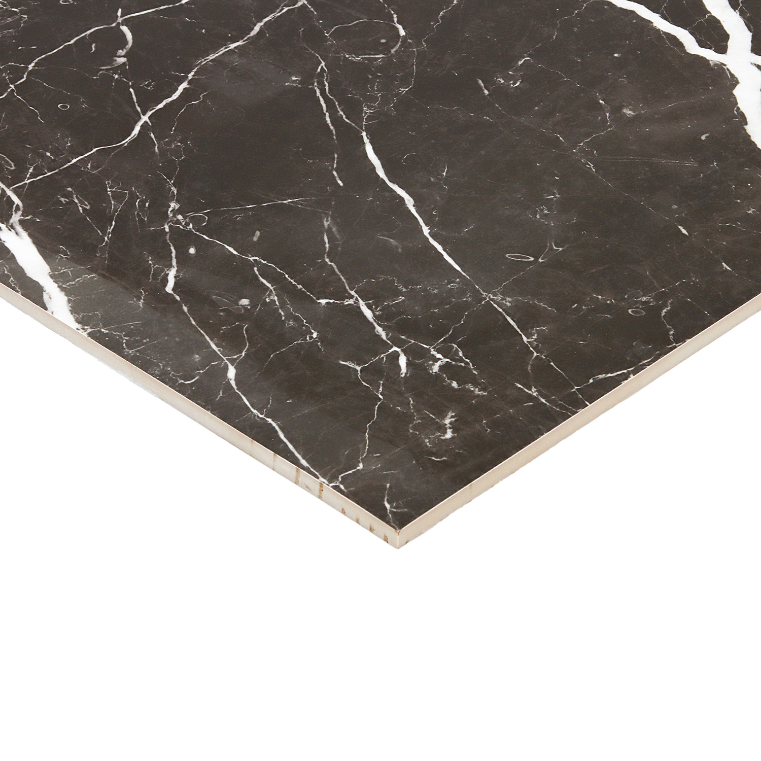 Керамогранит 1.44 м² Китай Мрамор 00071945, 600х600х8 мм, полированный, черный