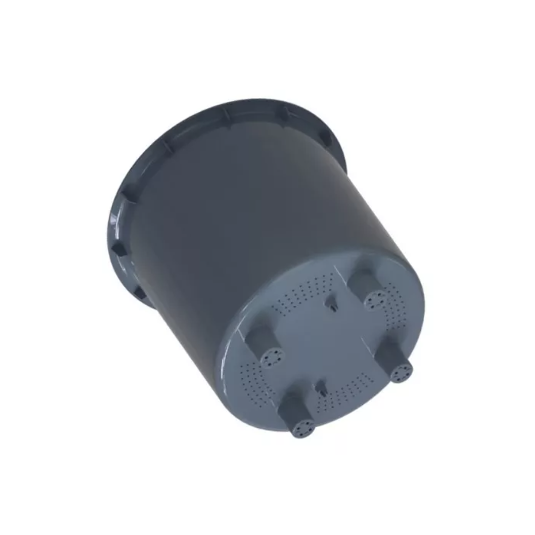 Кашпо пластм. "Genius"  2,5л d верха 157мм h156мм со вставкой Серый 76405*1/16