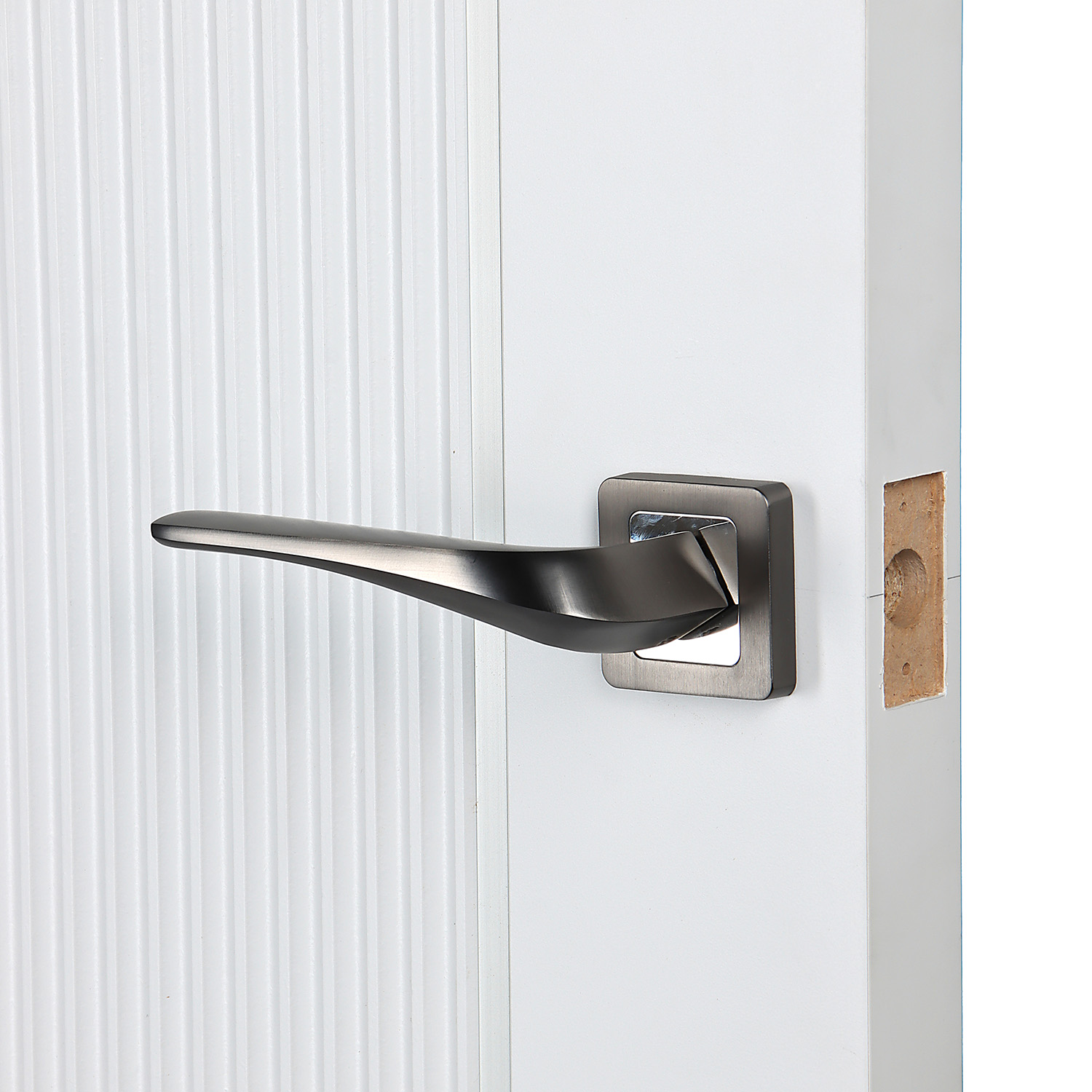 Дверное полотно глухое ПВХ Бронкс белый софт 800 мм Аркада