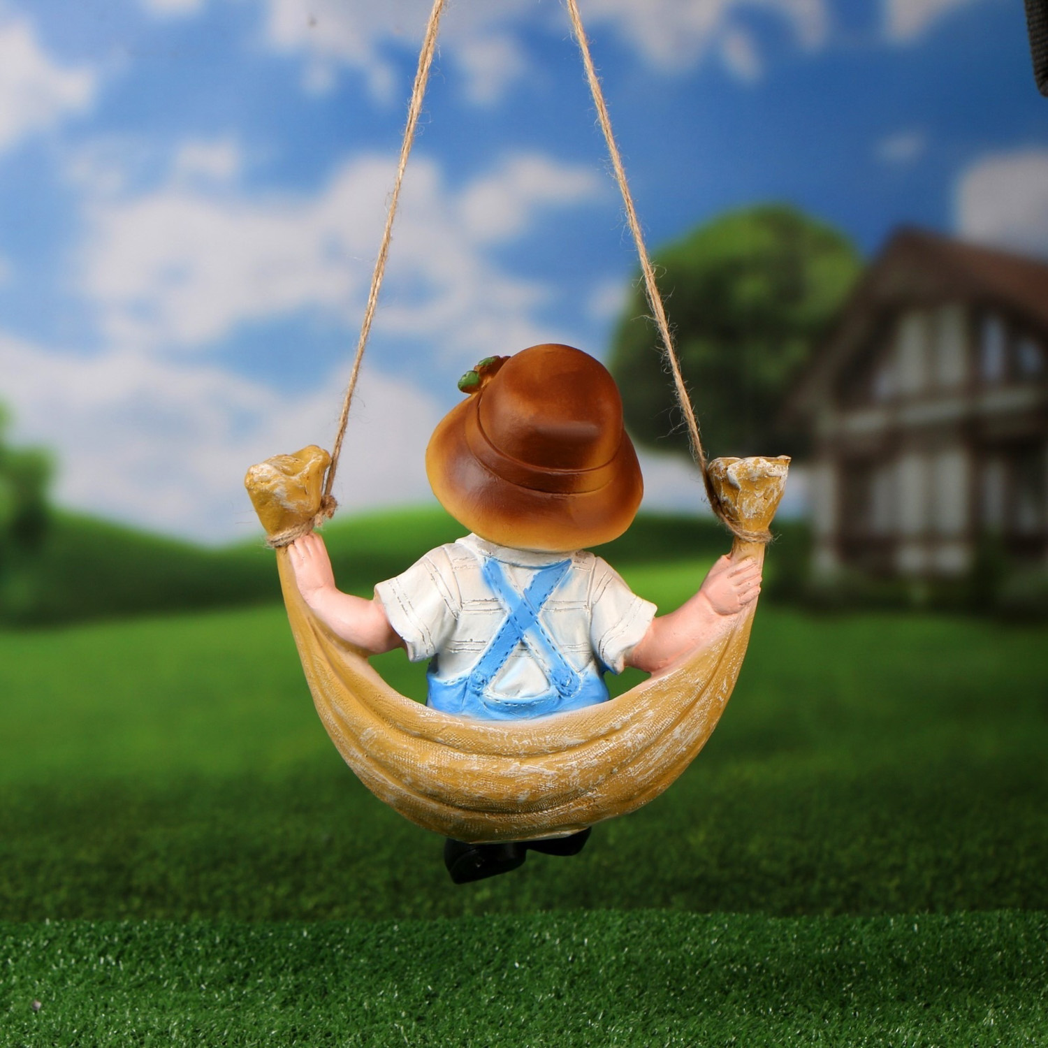 Подвесной декор "Мальчик Вася на качелях" 25х23х13см 9001839