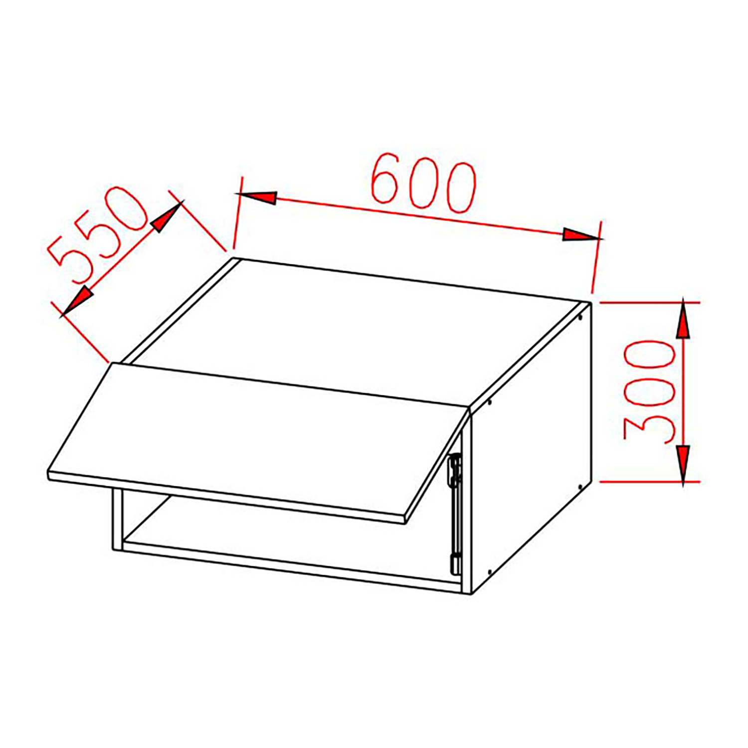 Кухонный гарнитур NEXT ШКАФ навесной  3 ярус 600*300*290мм BROZEX-WOOD *1