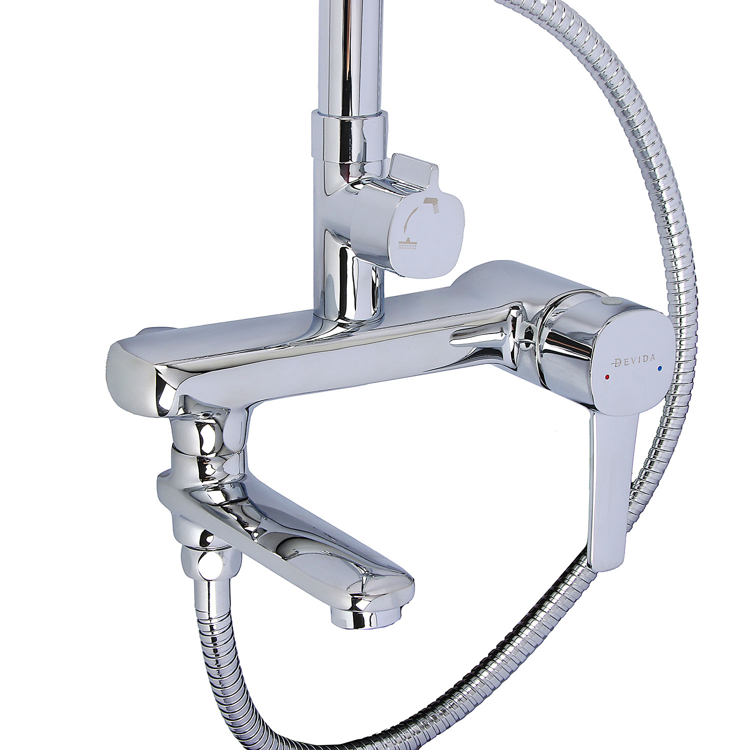 Смеситель д/ванны со стойкой для душа + ручной душ DEVIDA, коллекция MONTI DVS1827-24 *1