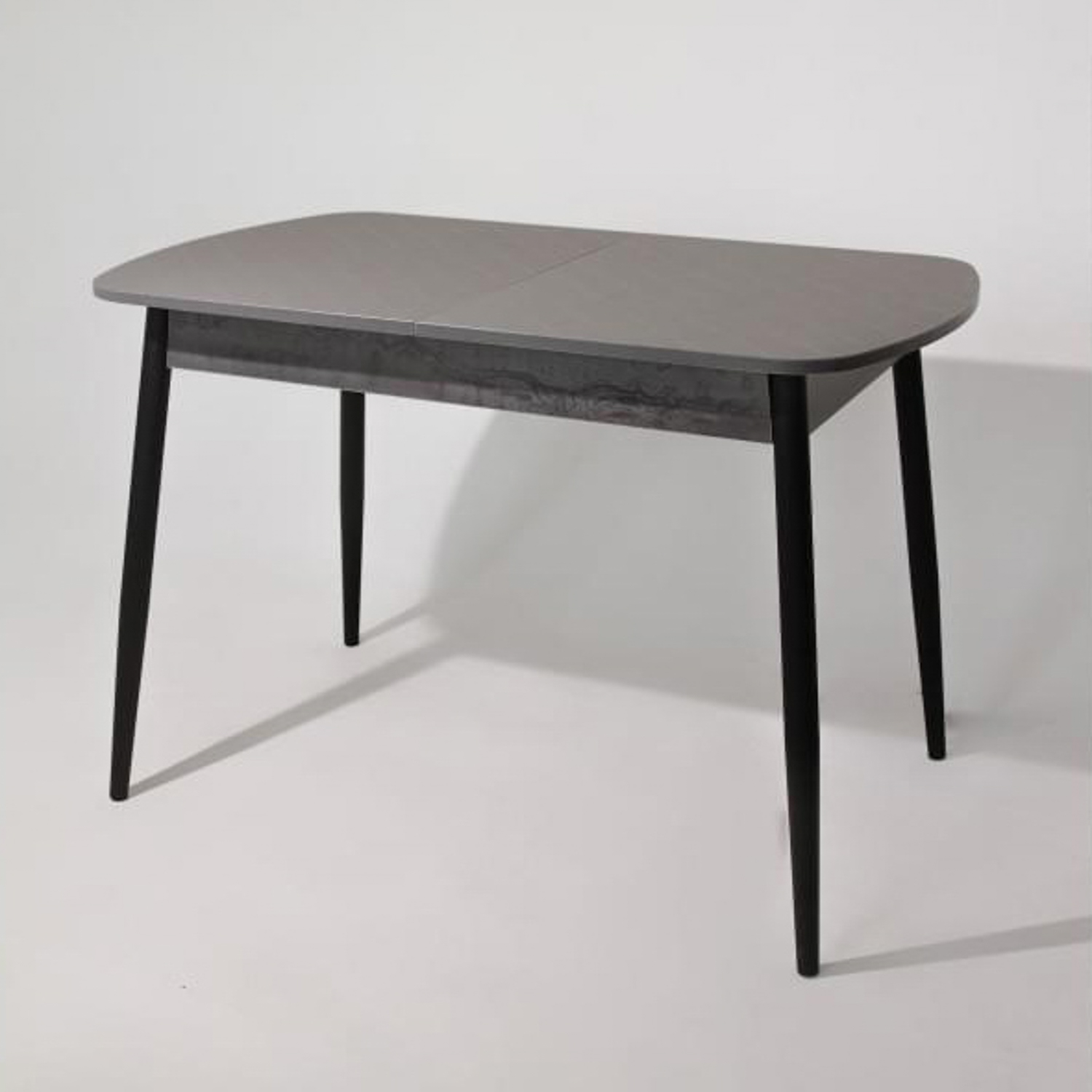 Стол универсальный КВАДРАТ ТУМАННЫЙ/ОНИКС 2 кат. (Магма) +НОГИ металл ЧЕРНЫЙ (под углом)*1