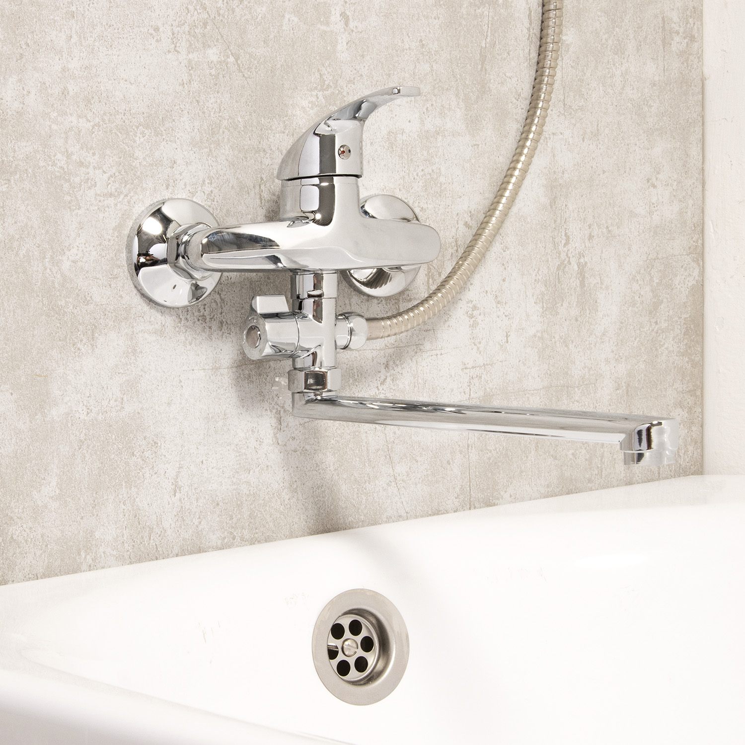 Смеситель для ванны Potato P2104, длинный излив, однорычажный