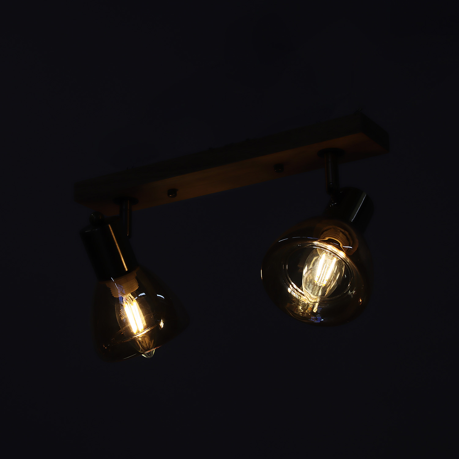 Светильник настенный (спот) N5104/2 AB+WOOD Е14 2*40W   VERNER LIGHTING *1