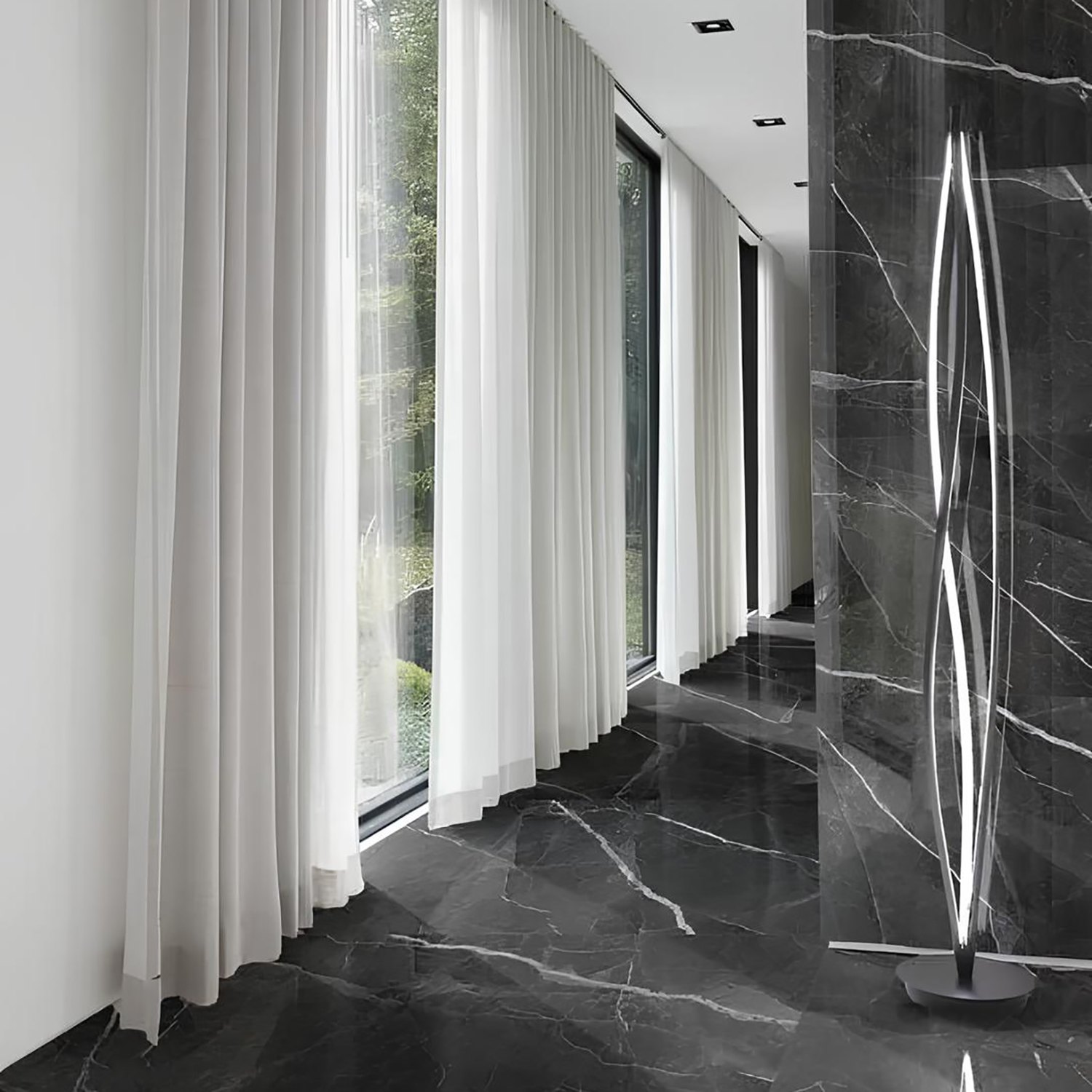 Керамогранит 1.44 м² Global Tile Arcadia GT1206010909HPR, 1200х600х9 мм, полированный, темно-серый