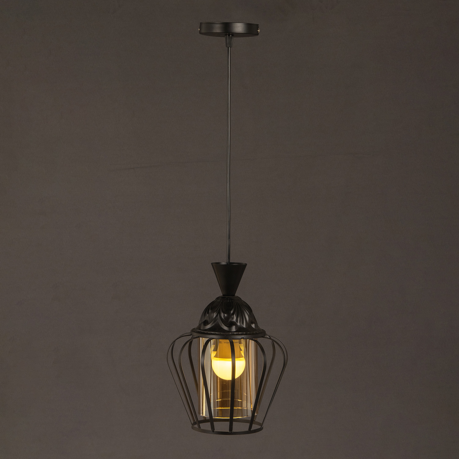 Светильник подвесной 11180-0.9-01 BK  40Вт Е27 S=6м2  *1/12