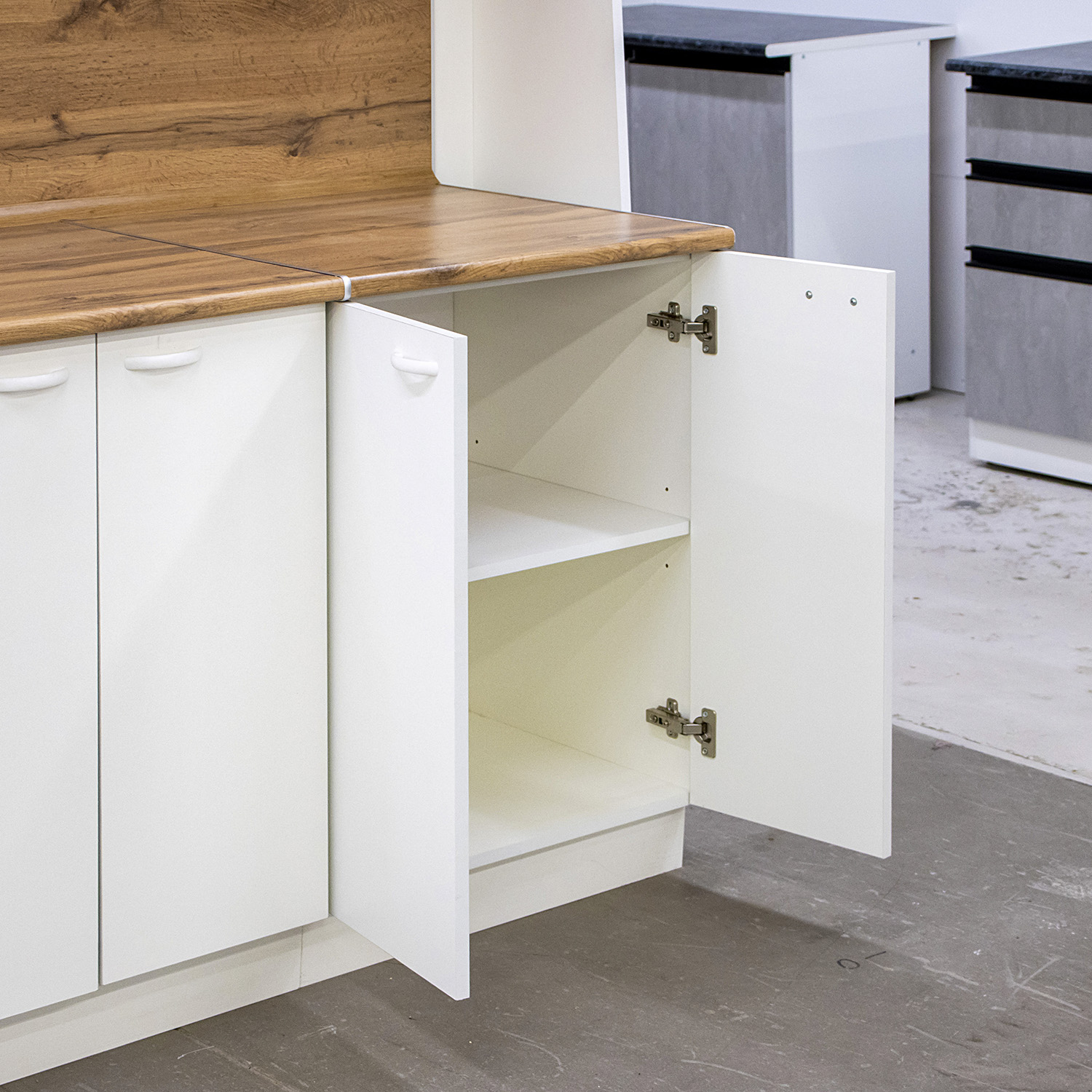 Шкаф напольный 800х850х480 мм BROZEX-WOOD Liberty, с двумя дверцами, белый