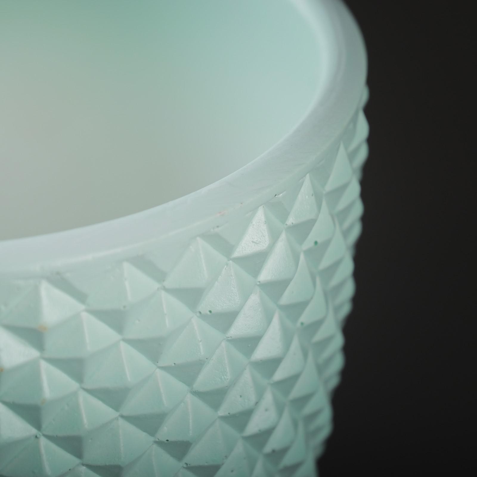 Кашпо бетон Бутон Грань 1,31л d верха 146мм h130мм с поддоном Зеленый №2 КБ-Б2-217-01 *9