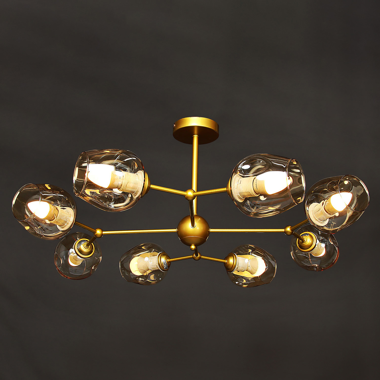 Люстра 10094/8GD AMB Е27 8*60W S=18м2 *1