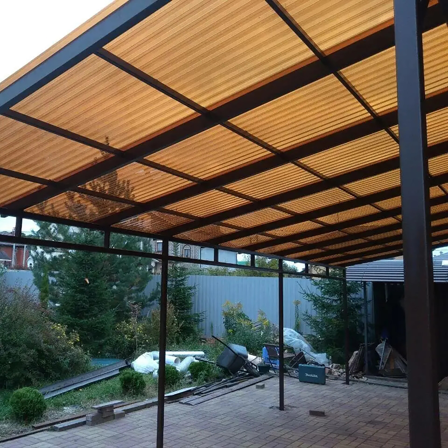 Поликарбонат 0.8 мм профилированный С-8-У стандарт, 1.05х2 м, бронзовый