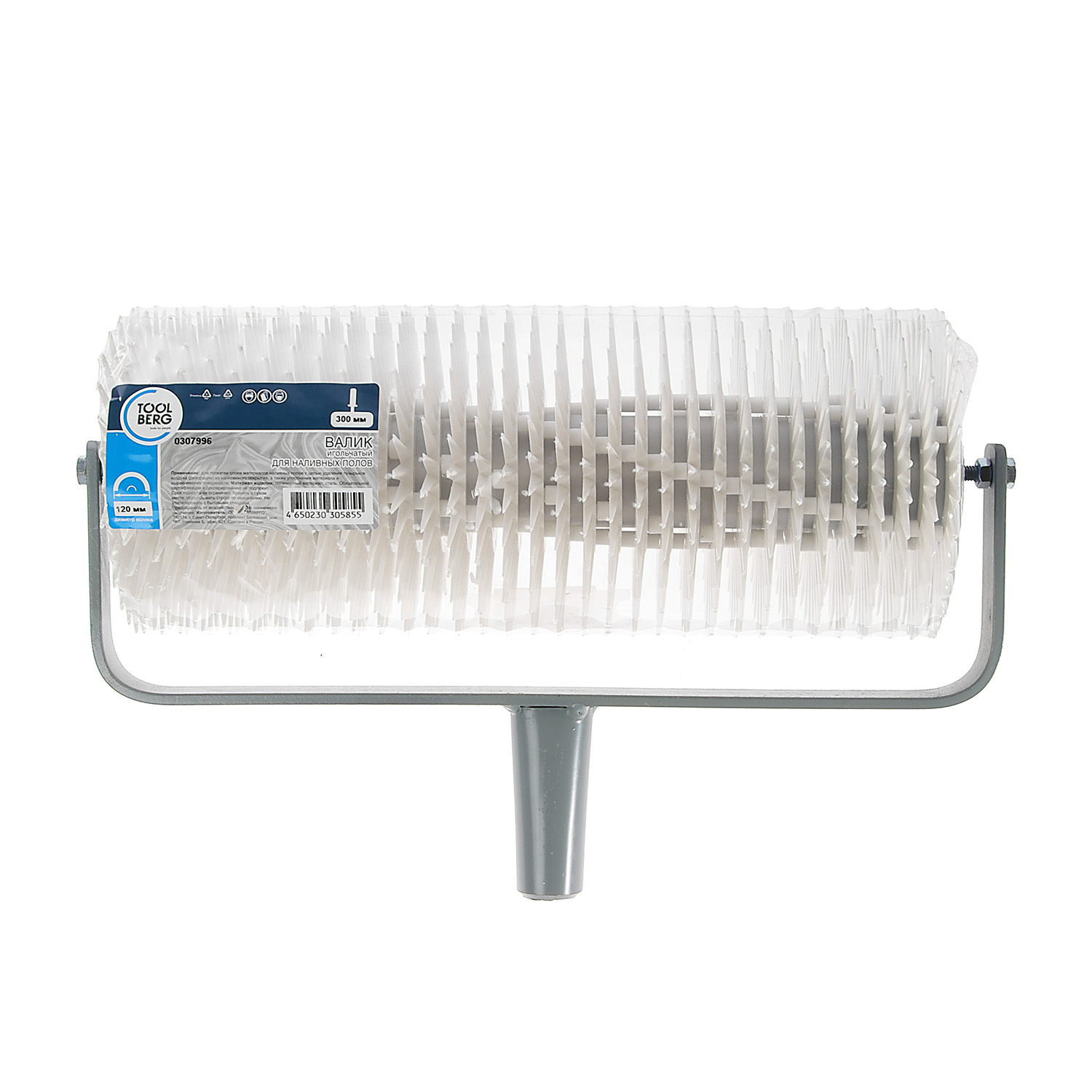 Валик игольчатый для наливных полов 300мм с рамкой T4P (арт.0307996)  *1/12