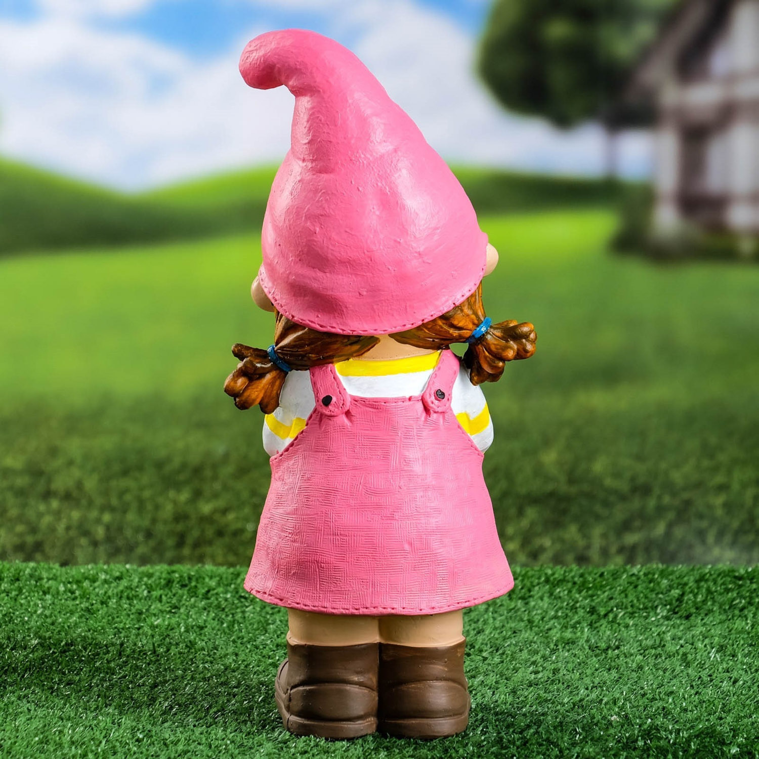 Садовая фигура "Девочка с цветочками" 33х15х14см 7640152