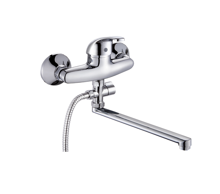 Смеситель для ванны Potato P2104, длинный излив, однорычажный