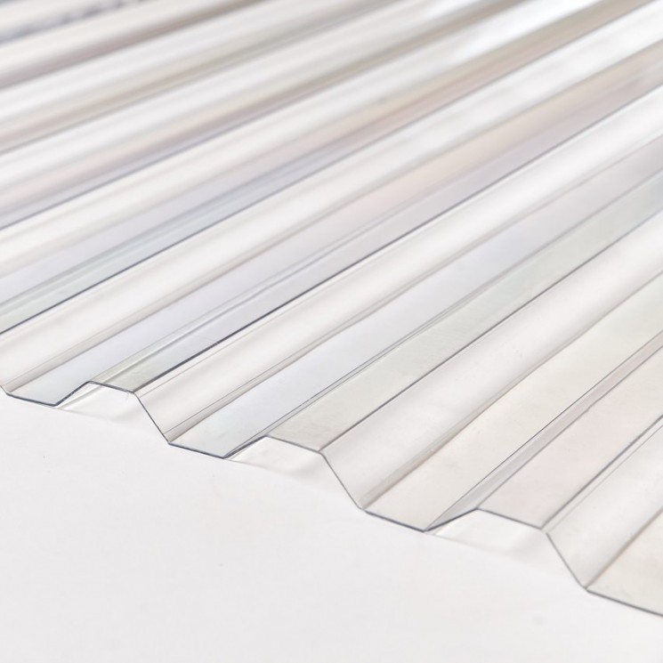 Поликарбонат 0.8 мм профилированный С-8-У стандарт, 1.15х2 м прозрачный