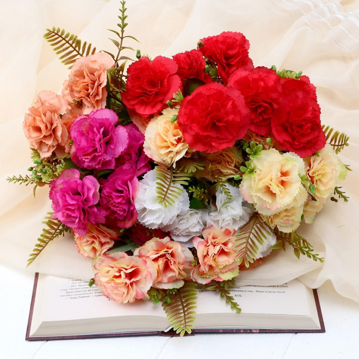 Букет "Гвоздика садовая" 28 см микс   5664382