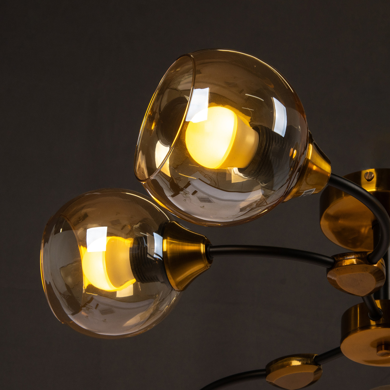 Люстра 20112/6GB+BK AMB Е27 S=13м2 *1