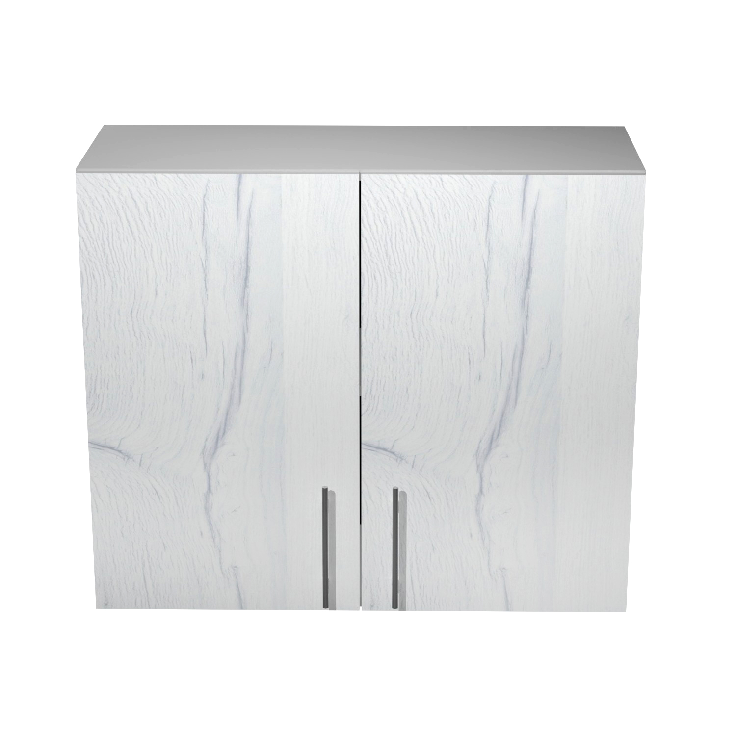 Шкаф навесной 800х676х290 мм BROZEX-WOOD Camellia, с двумя дверцами, серый / юта