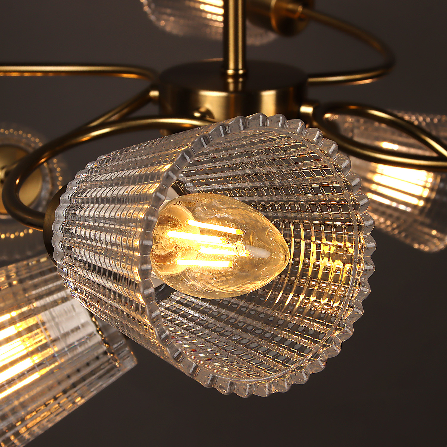 Светильник потолочный N6576/8 COP 8*40W E14 220V (d-720; h-310) S=32м2  VERNER LIGHTING *1