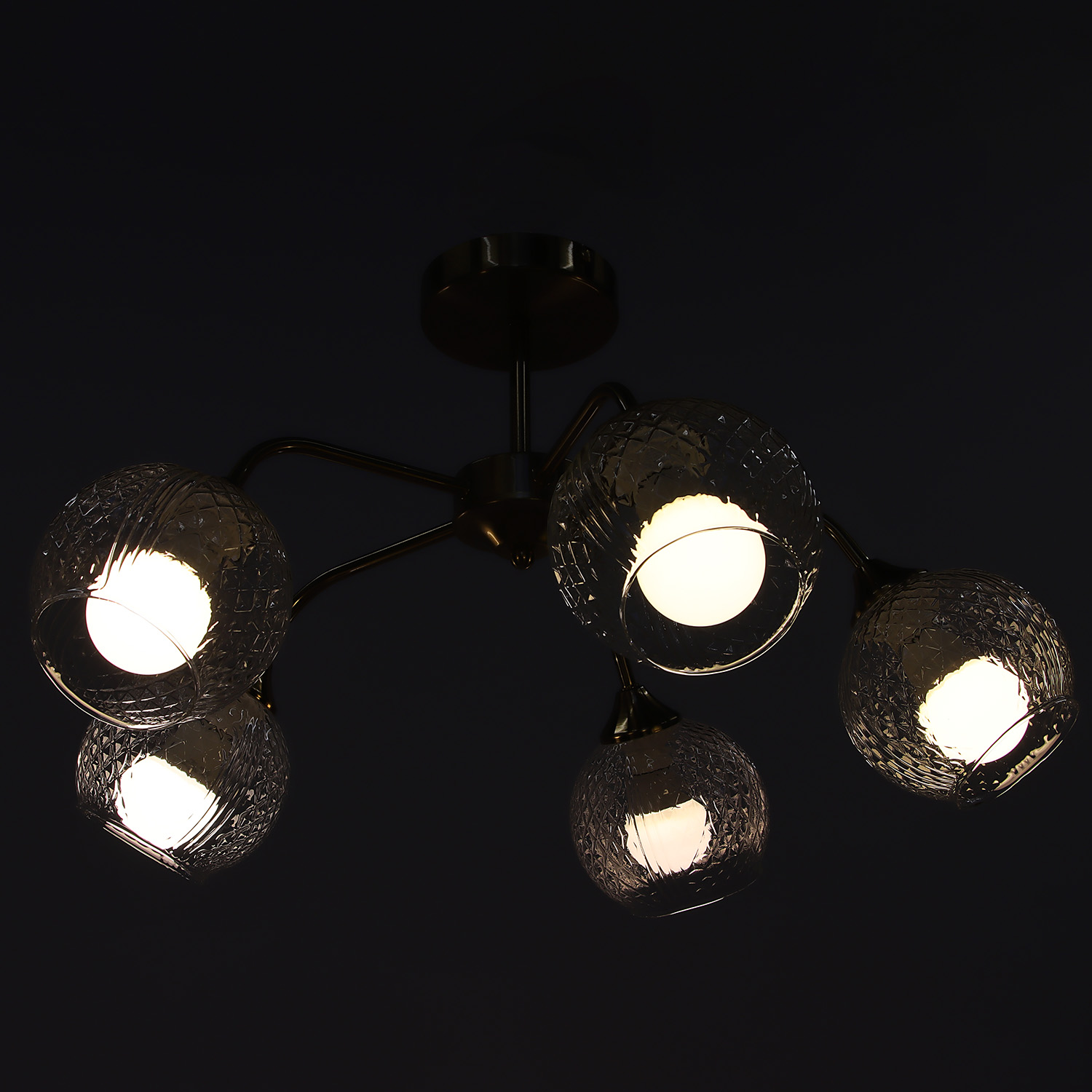 Люстра N5053/5 COP Е27 5*40Вт ( h=310; d=610)  VERNER LIGHTING *1