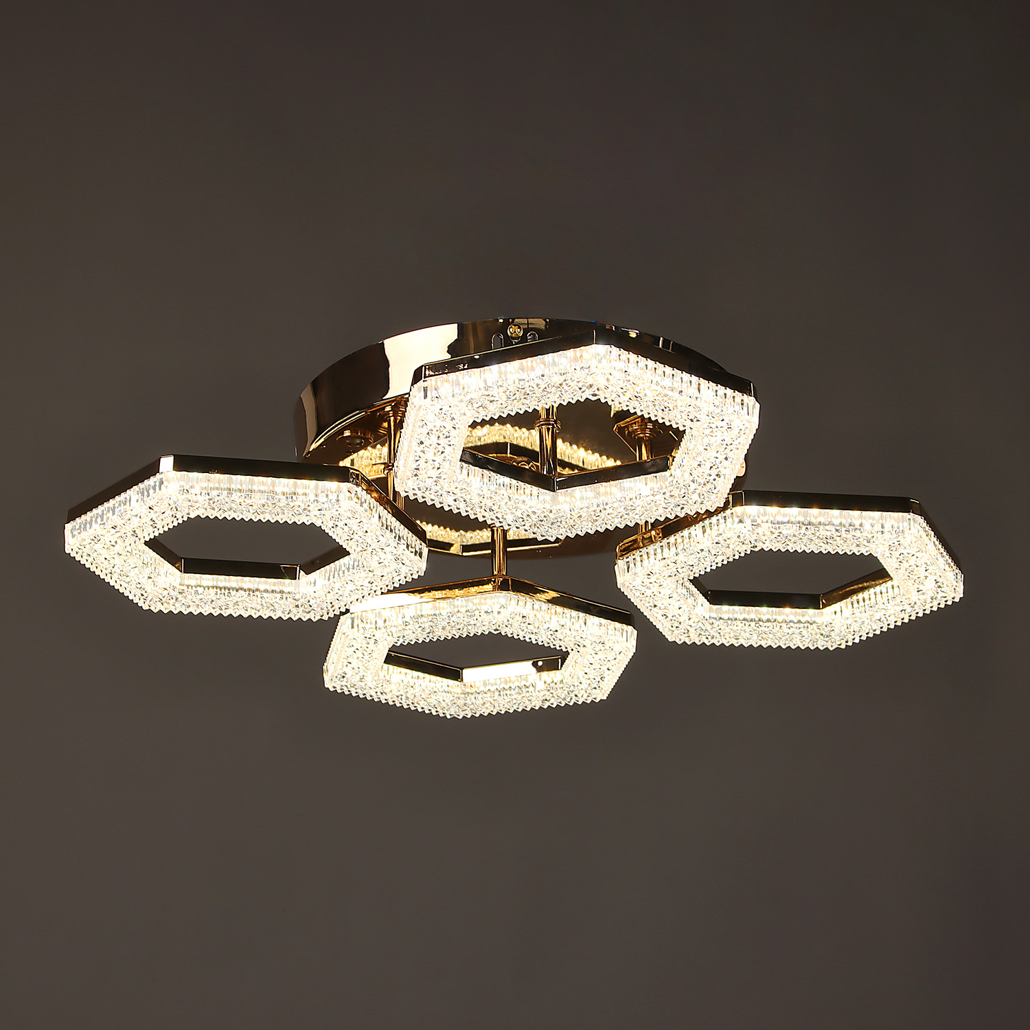 Светильник потолочный светодиодный YH1234/4 FGD 4*48W LED 3000-6500К (d-500; h-100) пульт VERNER LIGHTING *1