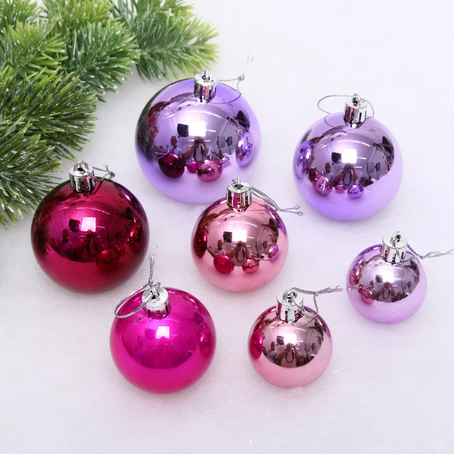 Набор шаров "Fantasy" 40 предметов, Лаванда/фуксия/розовое золото