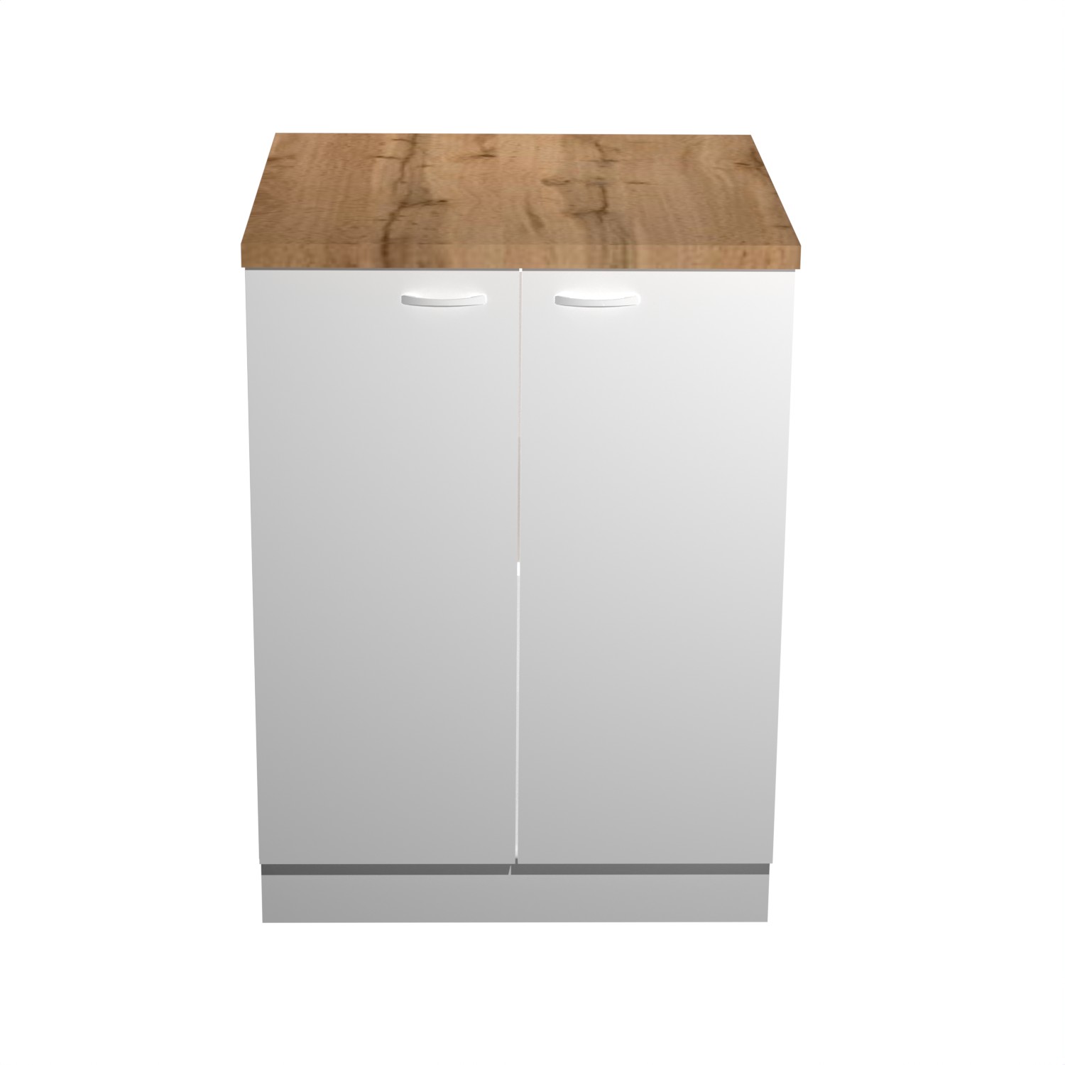 Шкаф напольный 600х850х480 мм BROZEX-WOOD Liberty, с двумся дверцами, белый