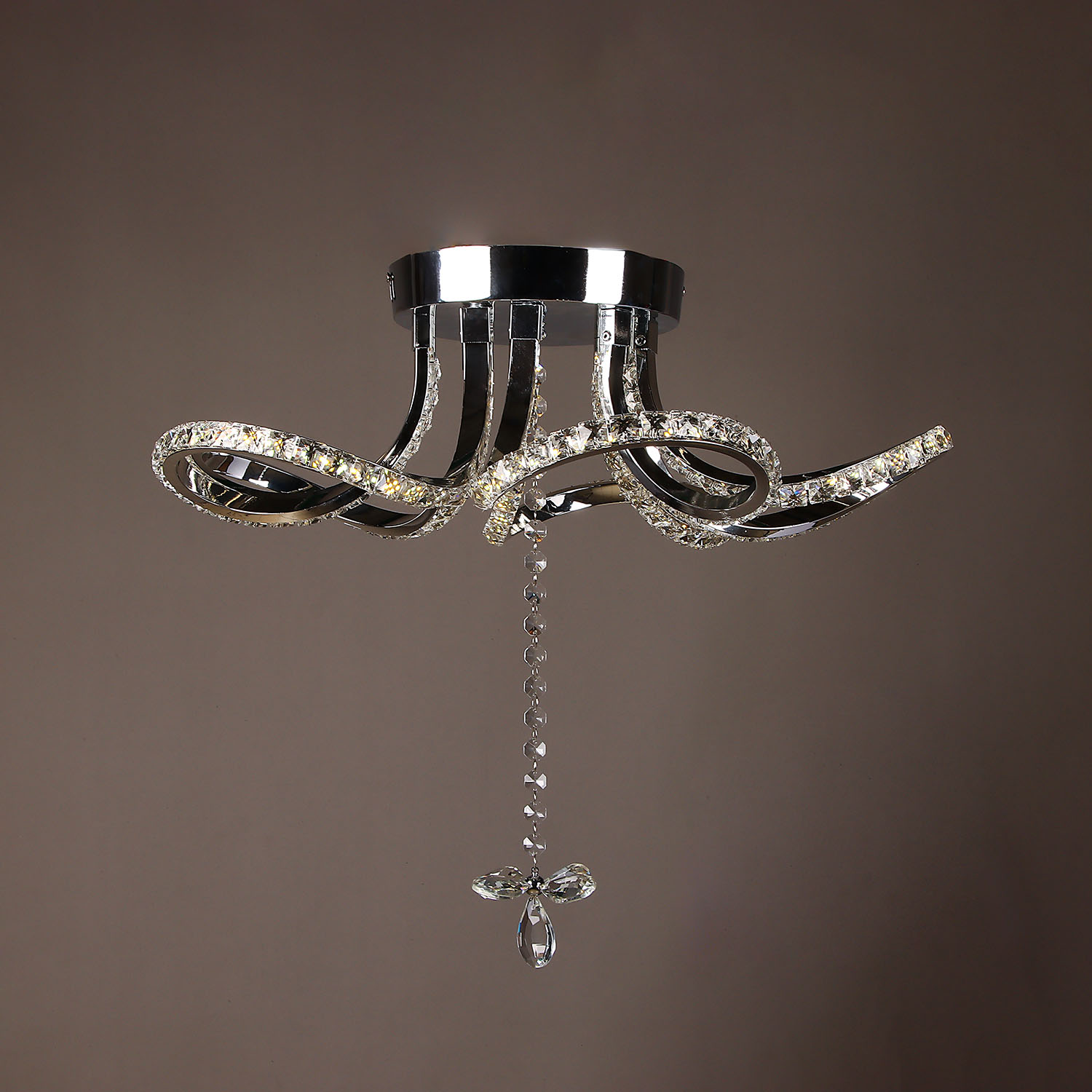 Люстра 8897/130W Chrome 500 мм 3 реж., пульт S=16м2  VERNER LIGHTING *1