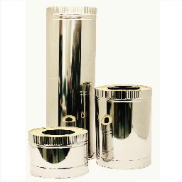 Труба-сэндвич 1,0м 115х200 нерж/оцинк 0,5мм/0,5мм AISI 430 GS аналог ЯА02 *1/25