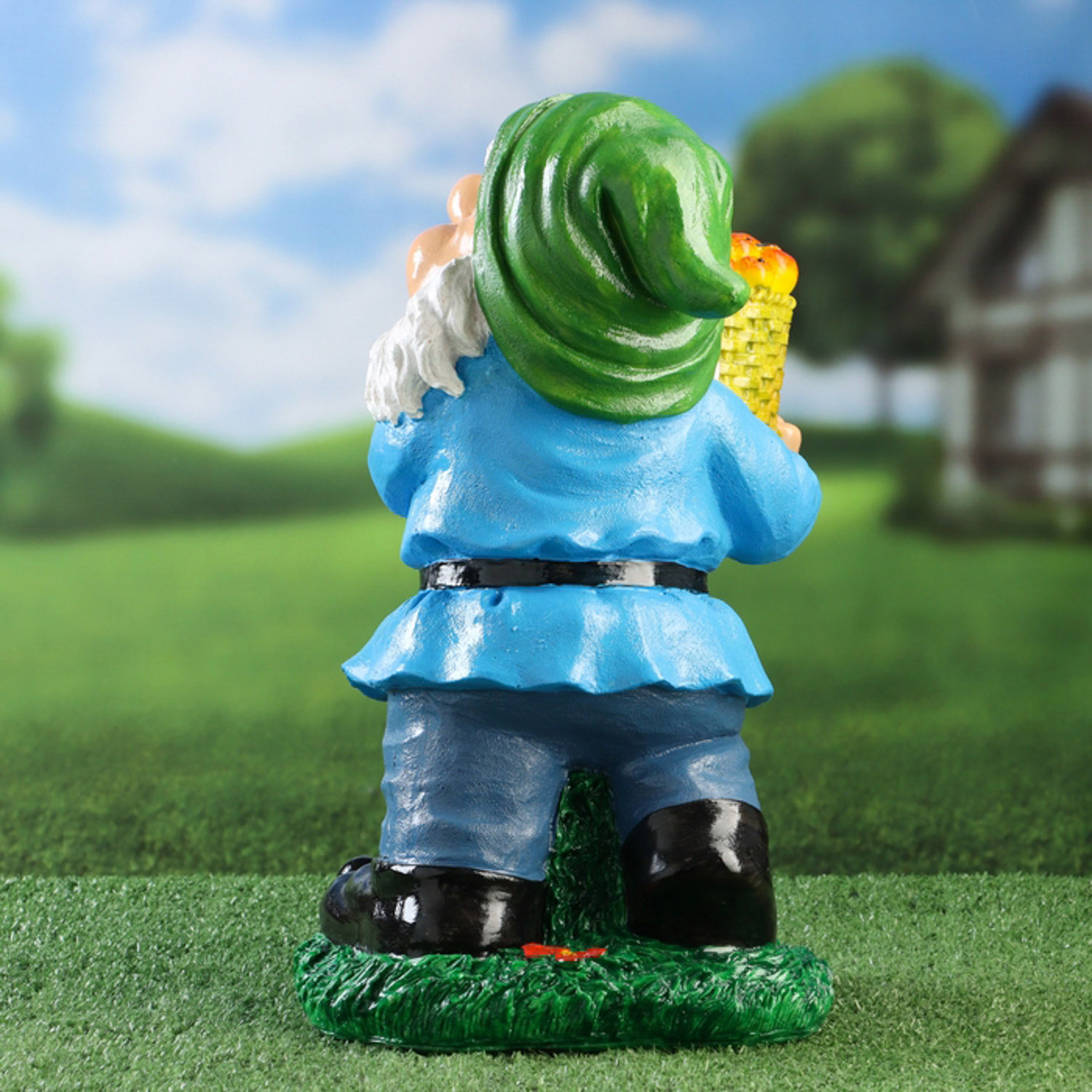 Садовая фигура "Гном с корзинкой" 40х24х25см 7640108