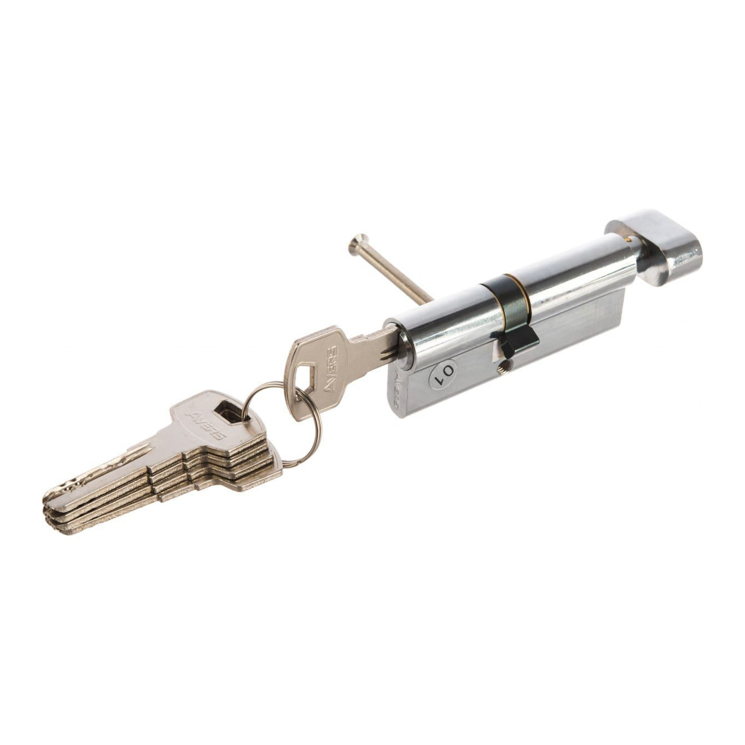 Механизм врезной 80(35C/45) хром ключ/вертушка ZM Avers *1/12/72