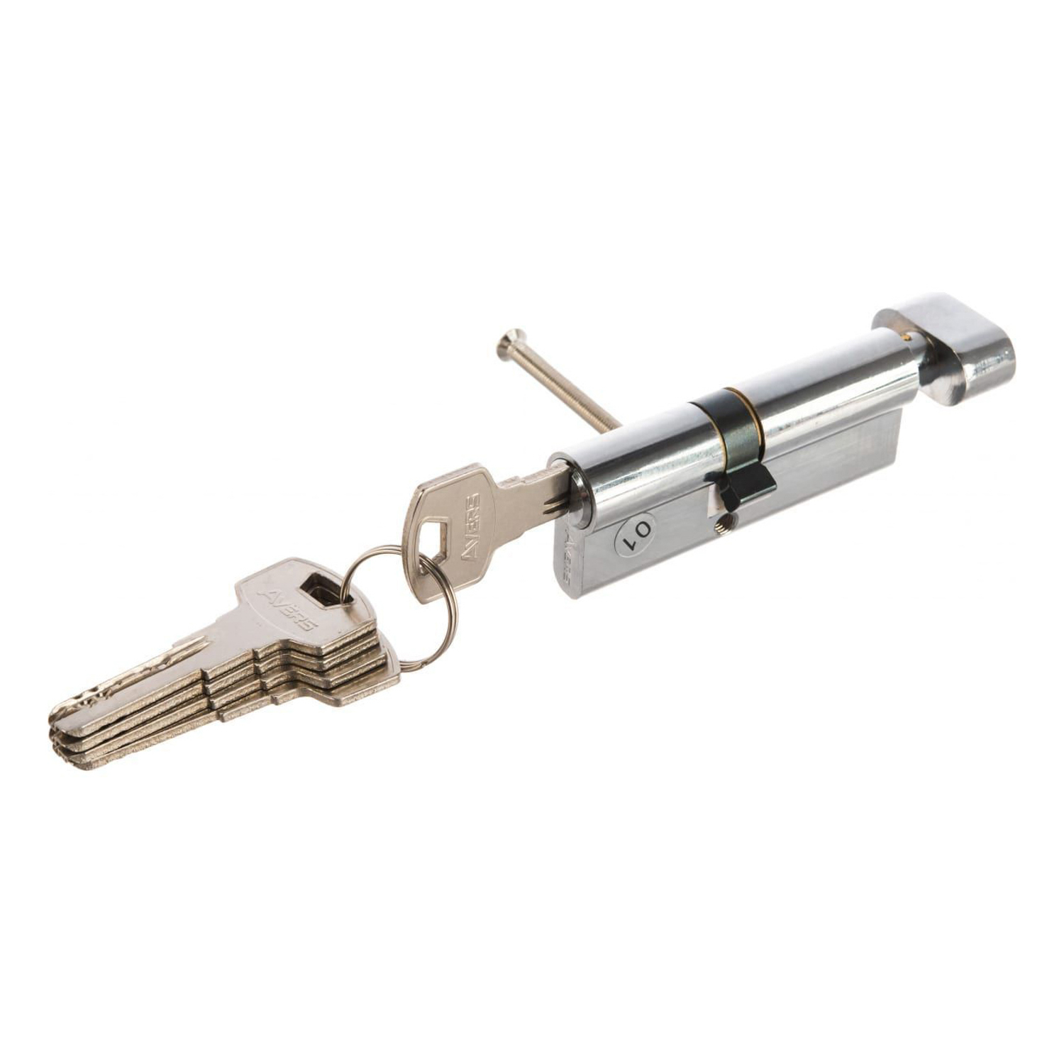 Механизм врезной 80(35/45С) хром ключ/вертушка ZM Avers *1/12/72