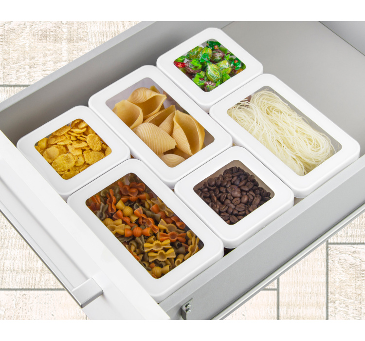 Банка для продуктов пластм. "Степ" 2,5л 160х100x210мм М1298 ("М-Пластика") *1/12