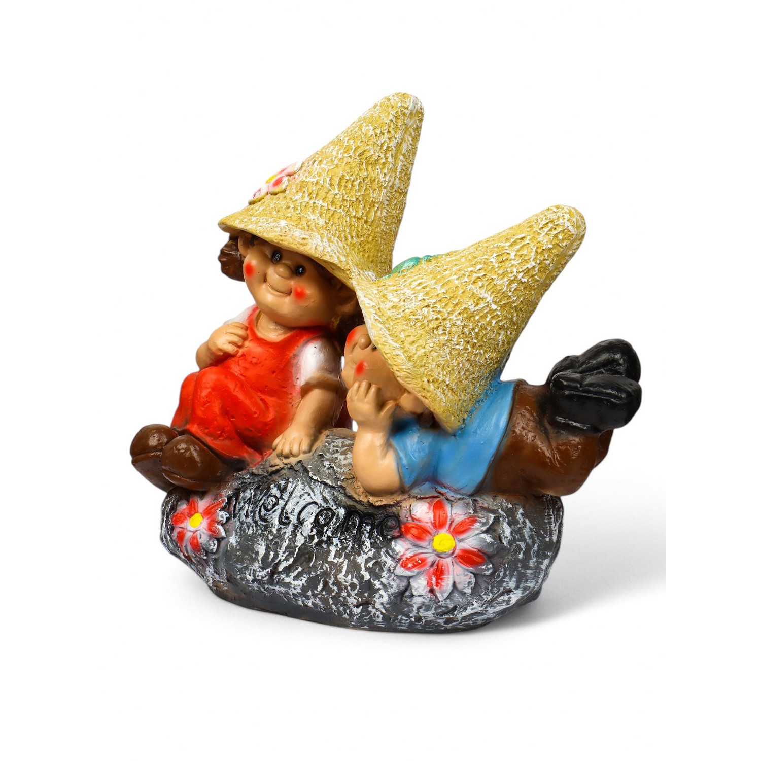 Садовая фигура "Девочка с мальчиком на камне" 46*43   2029674