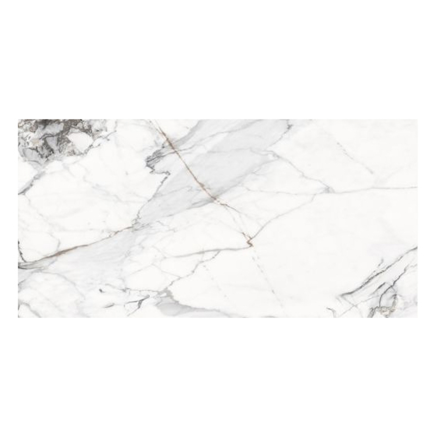 Керамогранит 2.16 м² Китай Мрамор 00070662, 1200х600х9 мм, полированный, белый