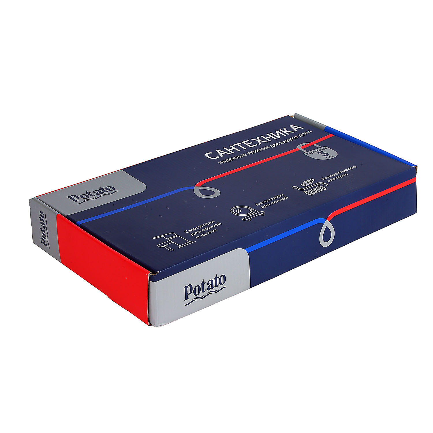 Смеситель для кухни Potato P40303S-2 высокий излив *1/10