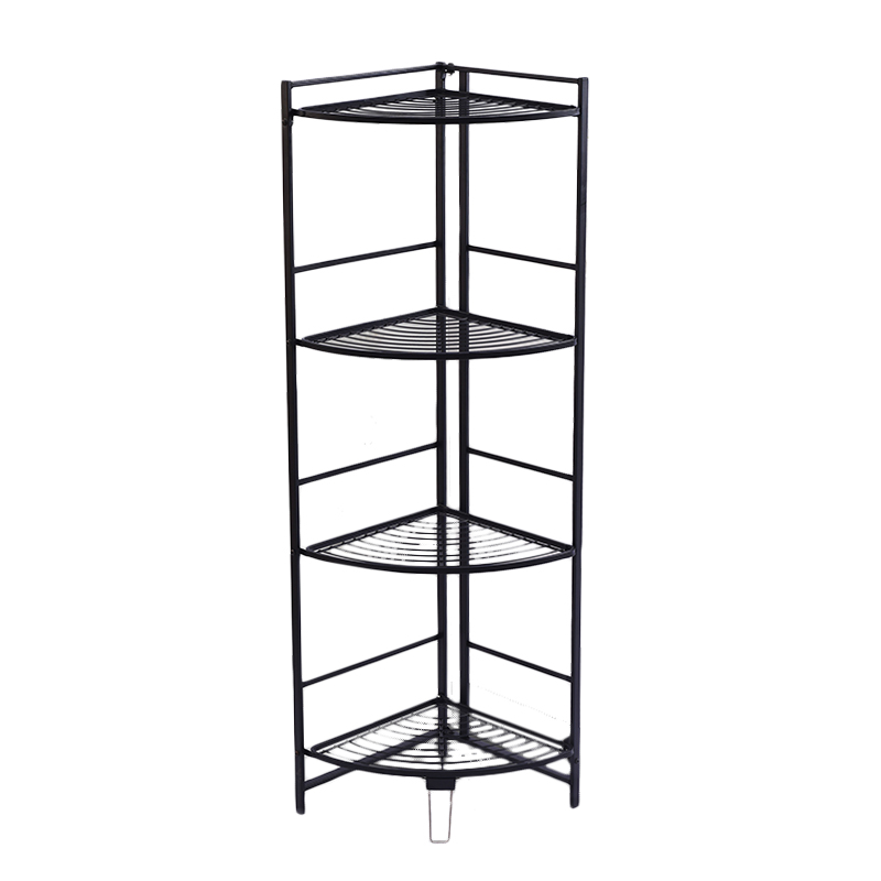 Полка напольная Zenfort 4-ярусная угловая черная "AE-3551A4" 101209 *1/4