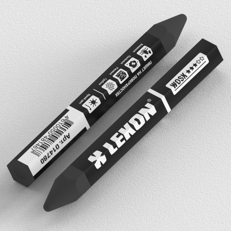 Мелок строительный восковой черный арт.014780 LEKON WOSK*12/144/1440