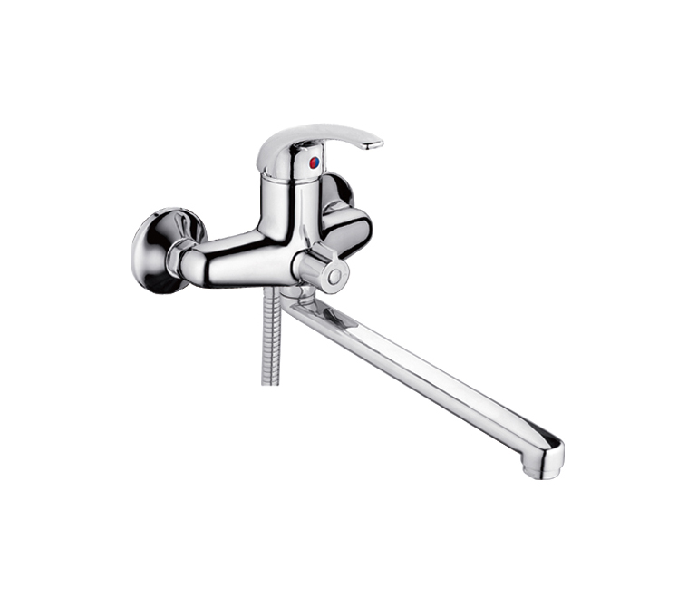 Смеситель для ванны Potato P2204, длинный излив, однорычажный