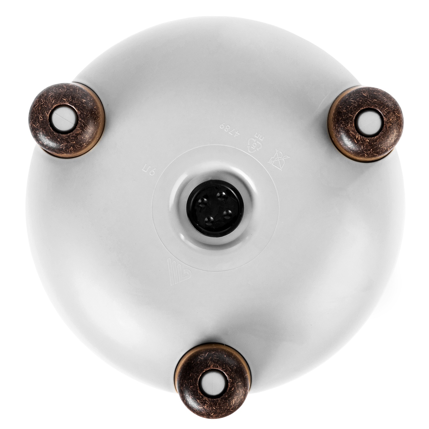 Кашпо пластм. "Жардин" 21л d верха 350мм h330мм с съем дрен.решеткой Белый М9127 *1/2