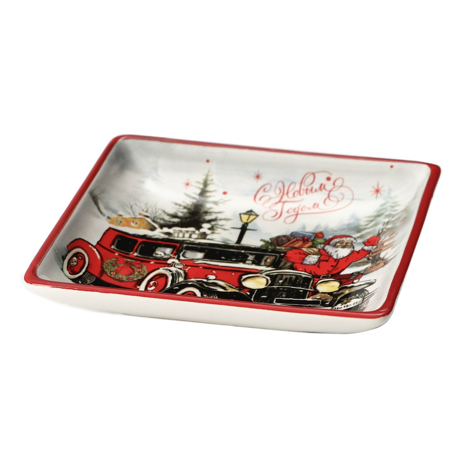 яяяБлюдо сервировочное "С новым годом" 15х3 см  6249494