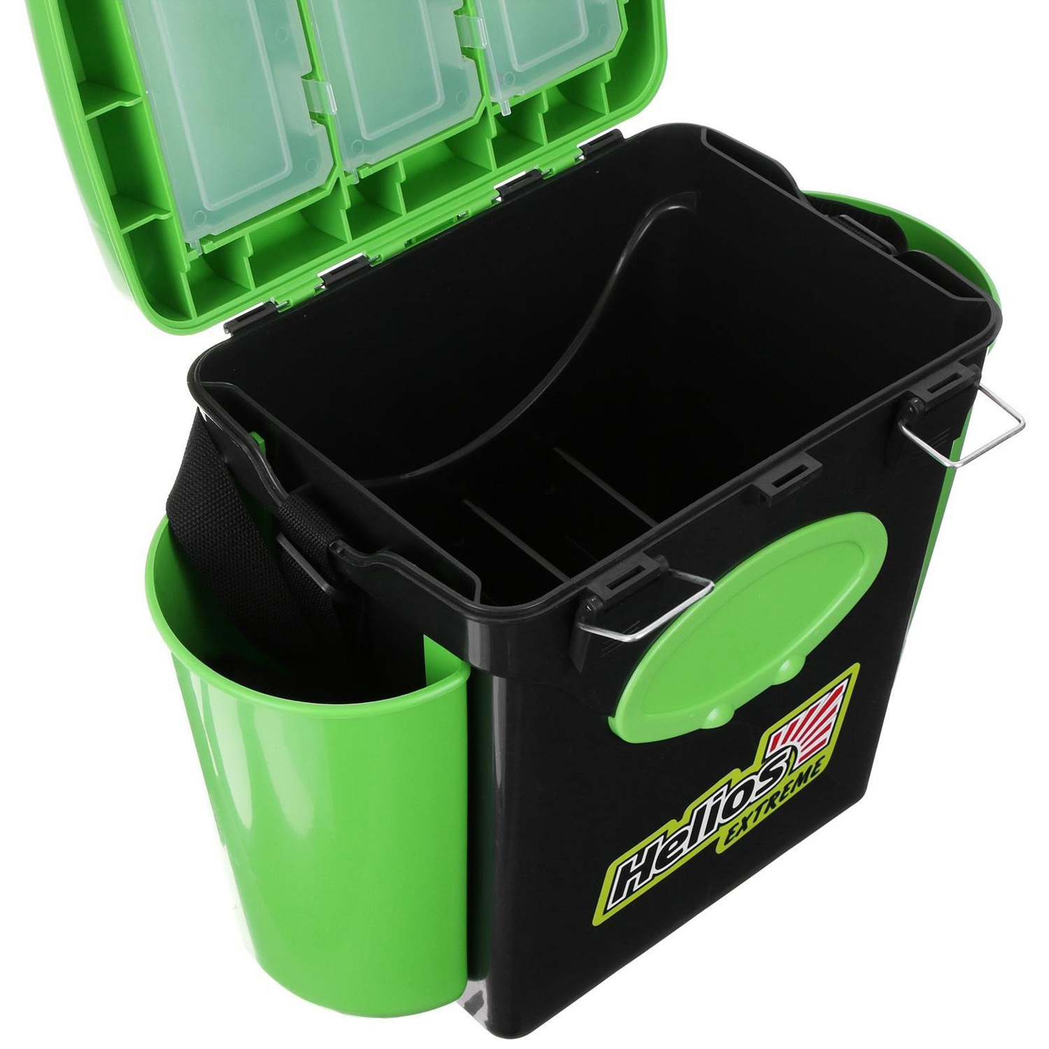 Ящик зимний Helios FishBox 10 л, односекционный, цвет зелёный 2638528