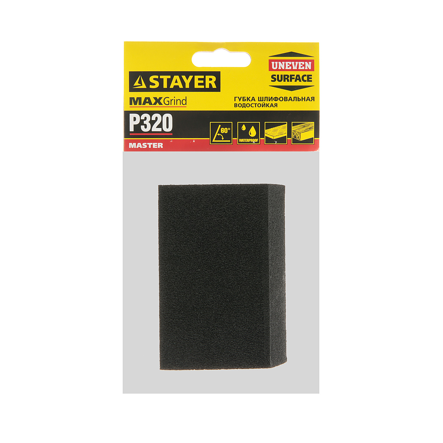 Губка шлифовальная Р320 26х42х68х100мм угловая арт.3561-320 STAYER *1/200